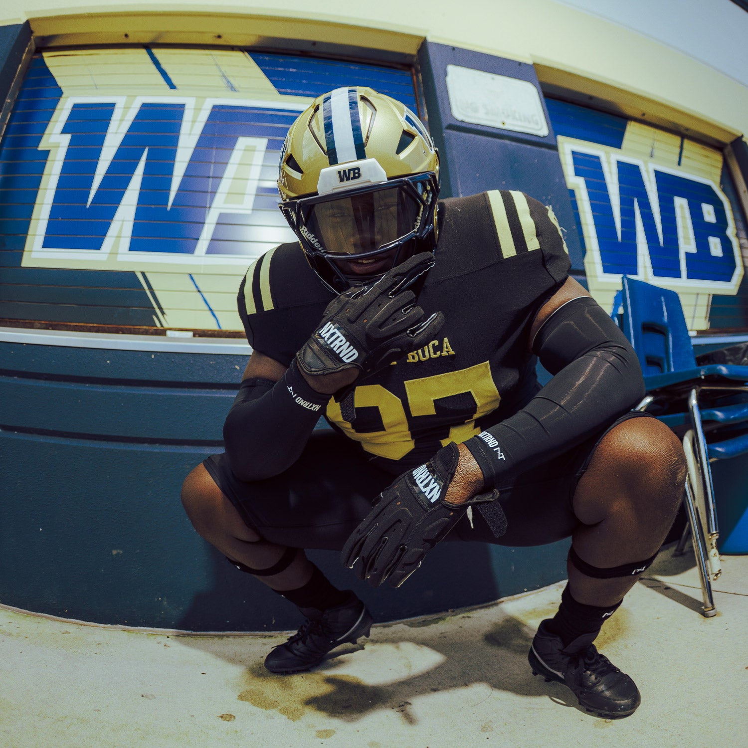 NXTRND G3® Pro Padded Football Gloves Black