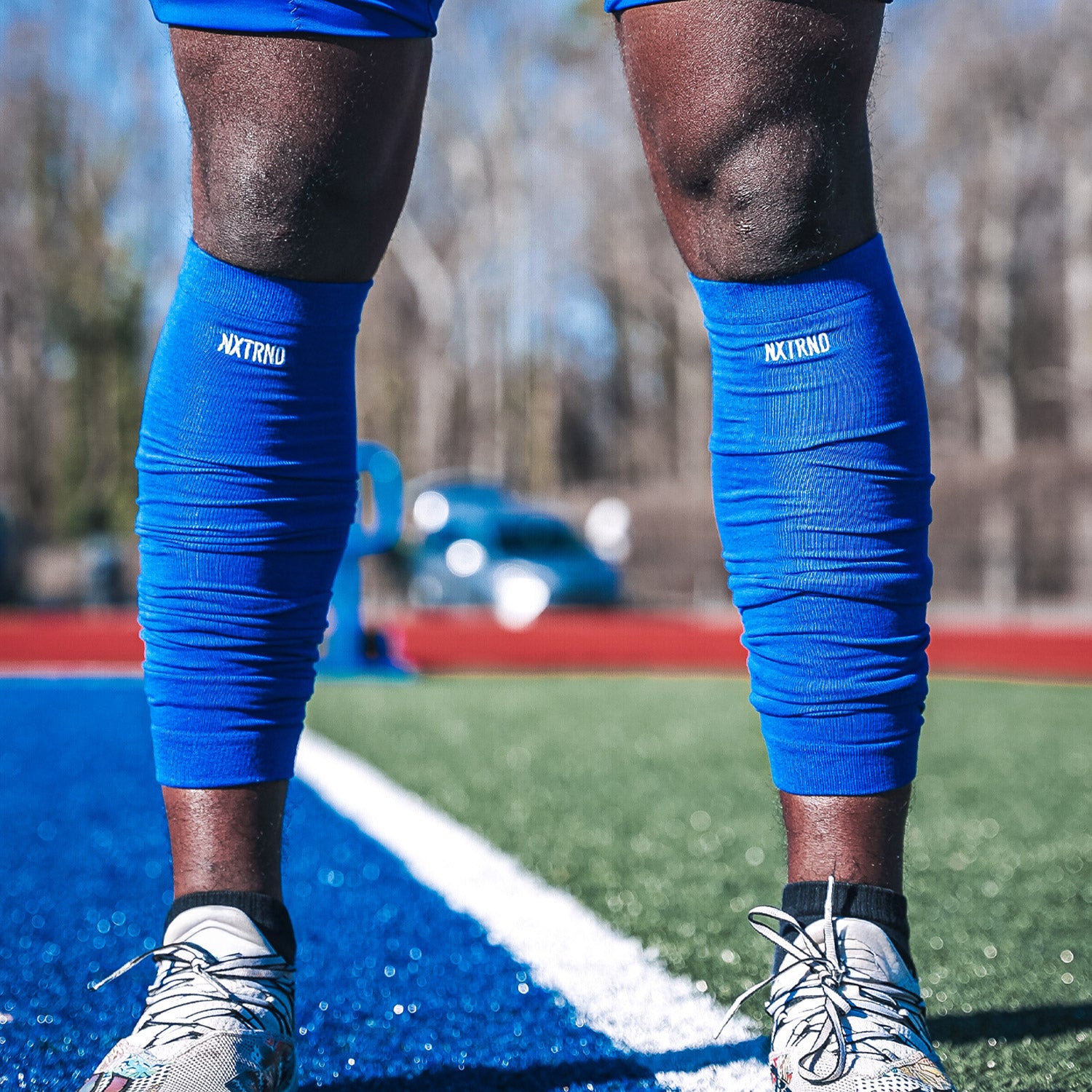 NXTRND Scrunch Football Leg Sleeves Blue