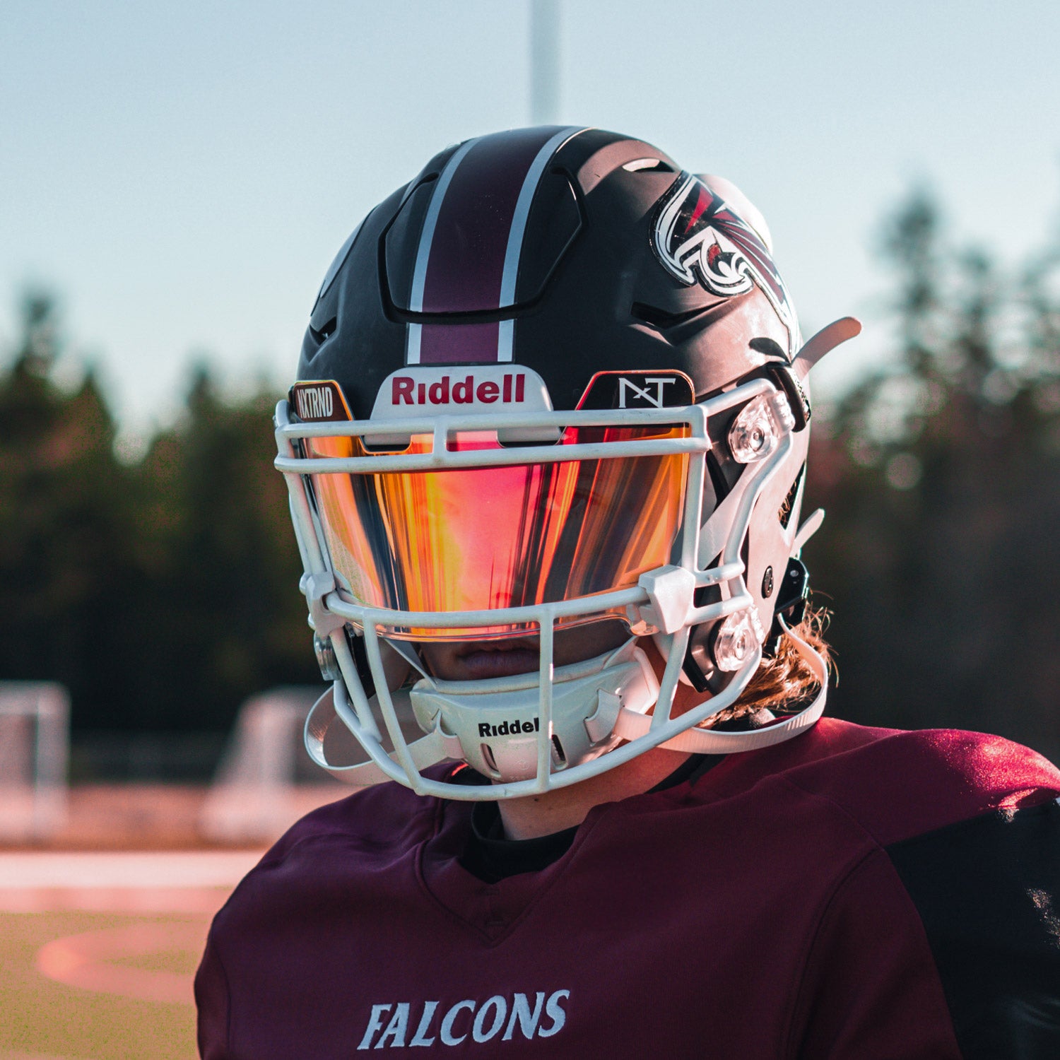 NXTRND VZR1® Football Visor Clear Red