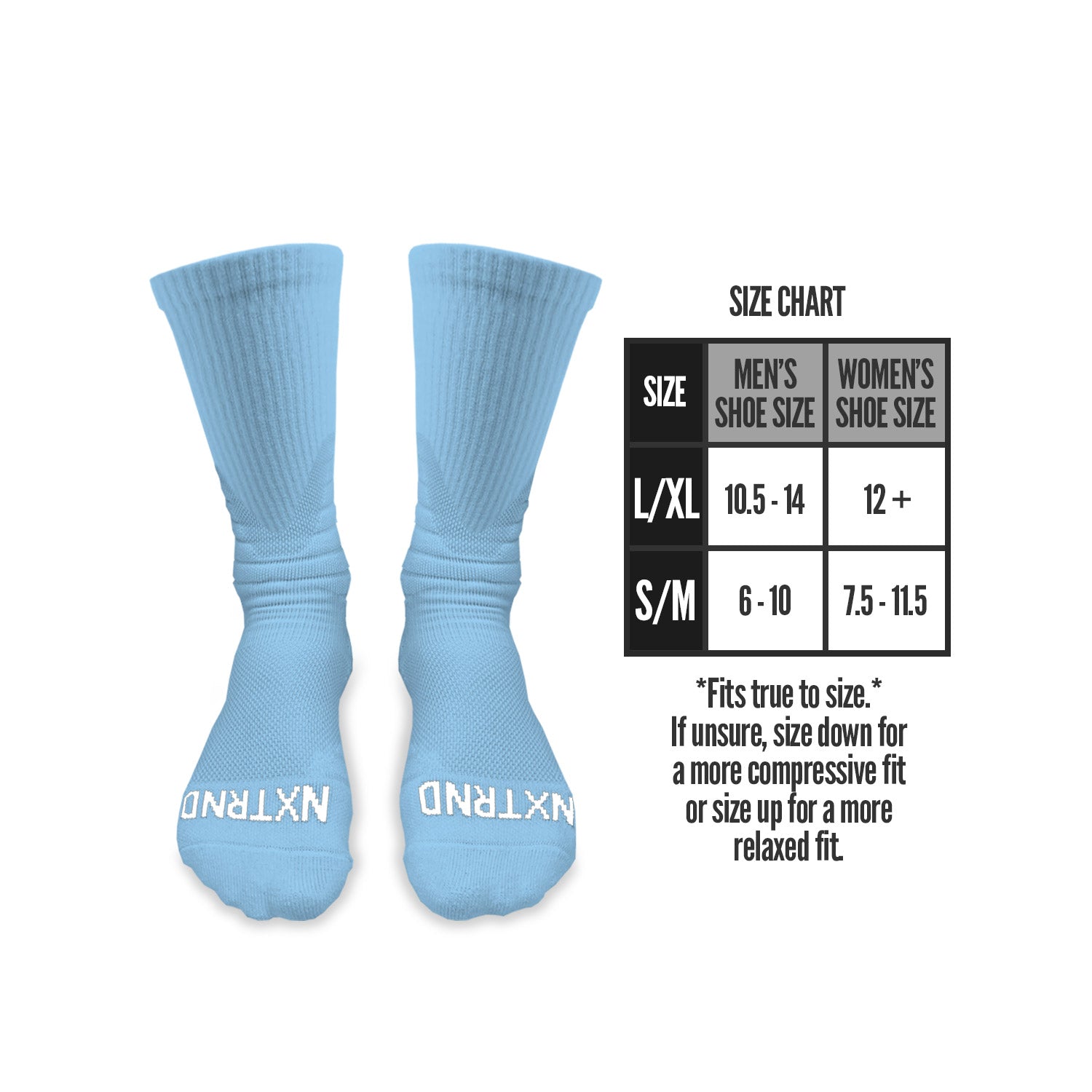 NXTRND Crew Socks Columbia Blue (3-Pairs)