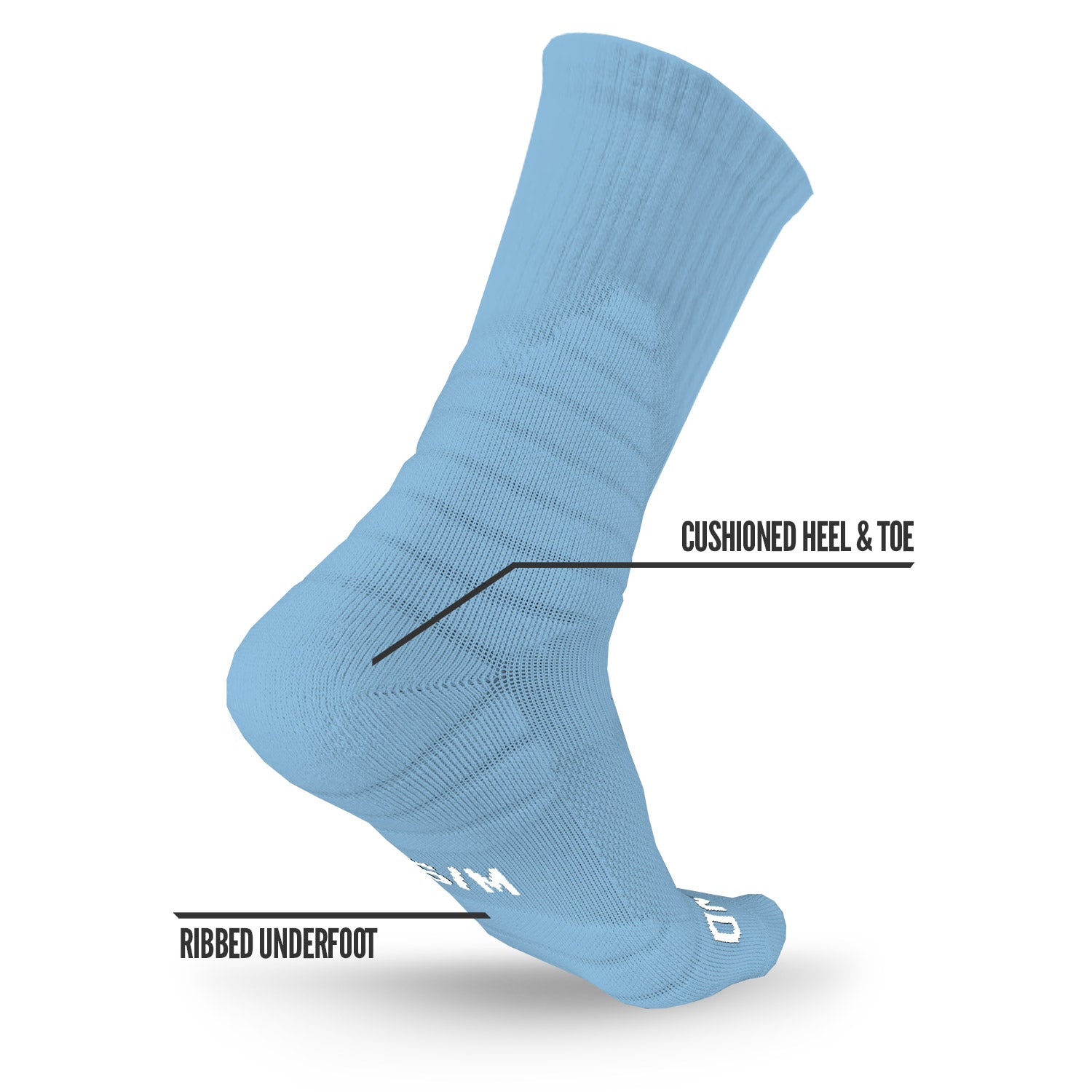 NXTRND Crew Socks Columbia Blue (3-Pairs)