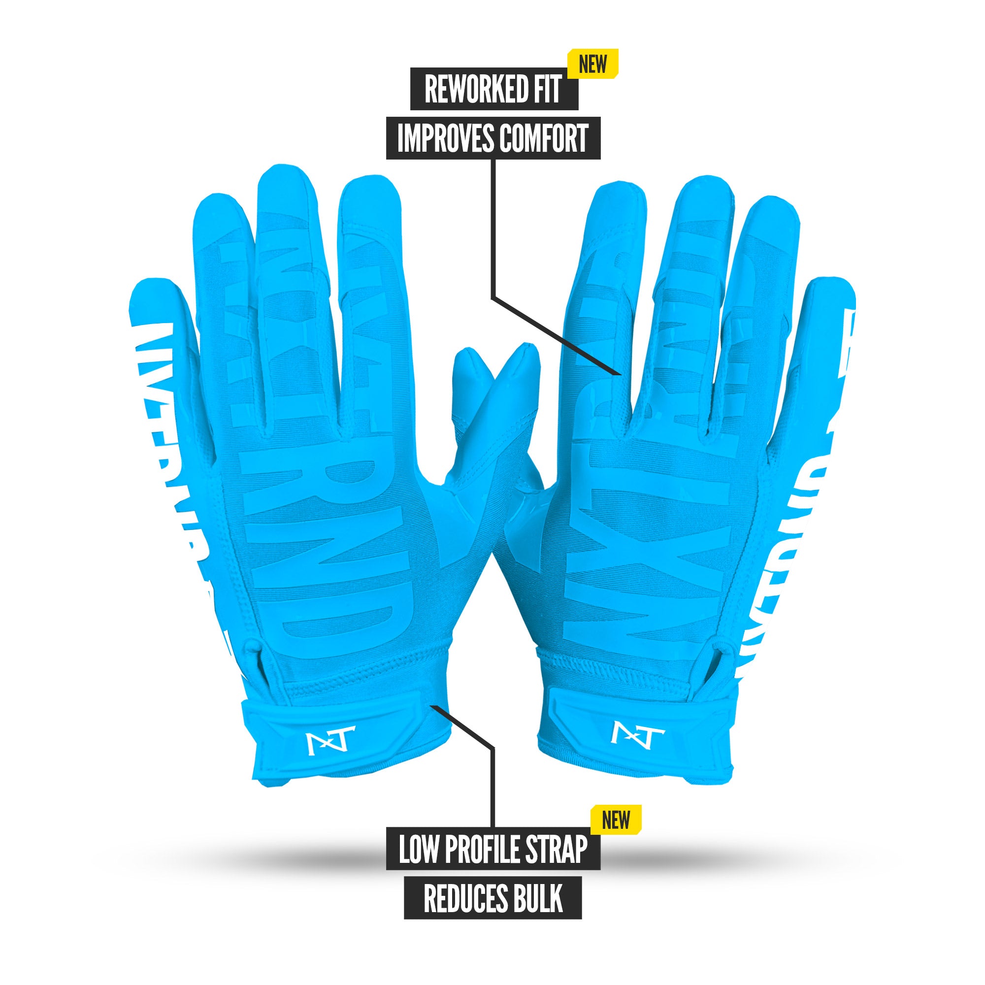 NXTRND G1® Pro Football Gloves Neon Blue