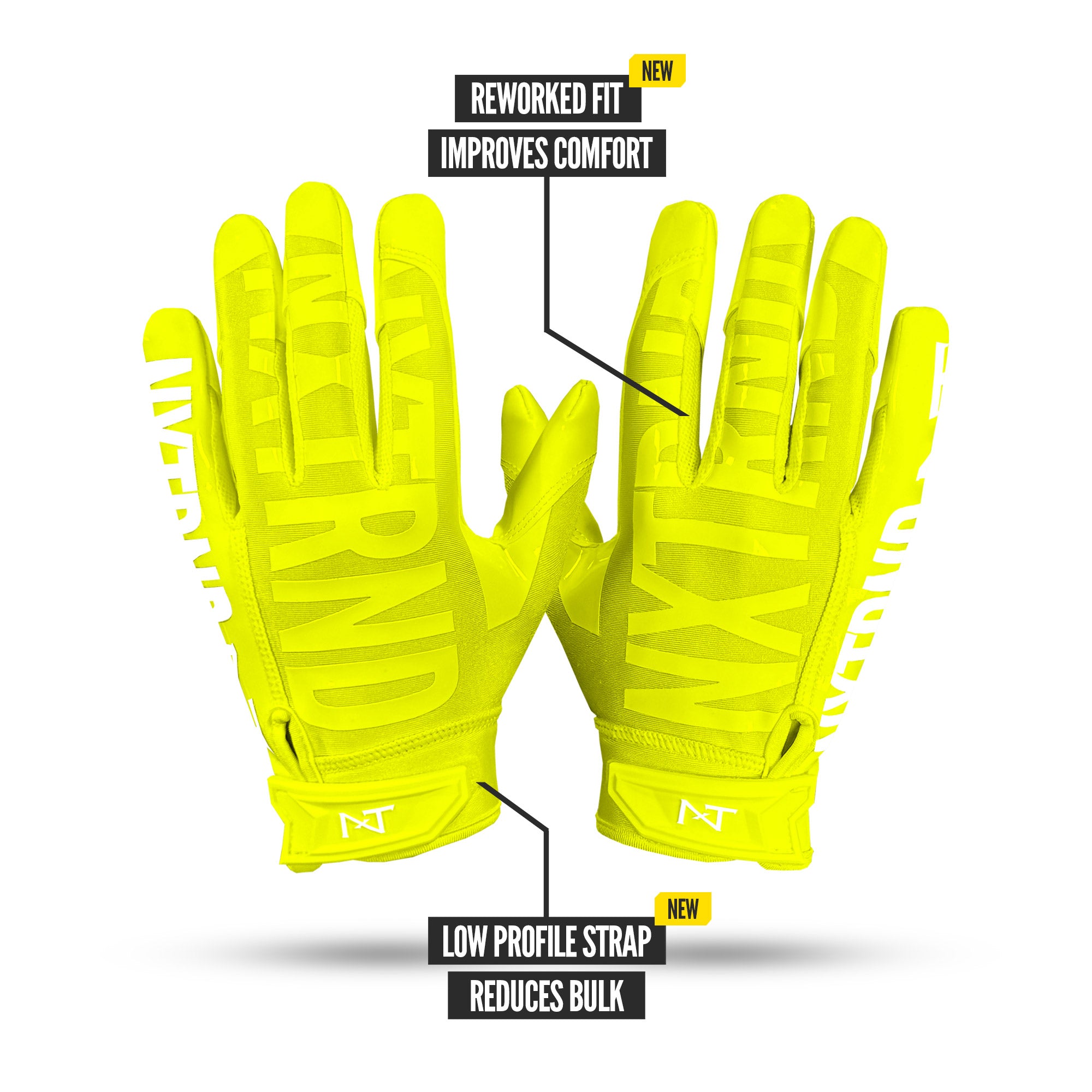 NXTRND G1® Pro Football Gloves Neon Yellow