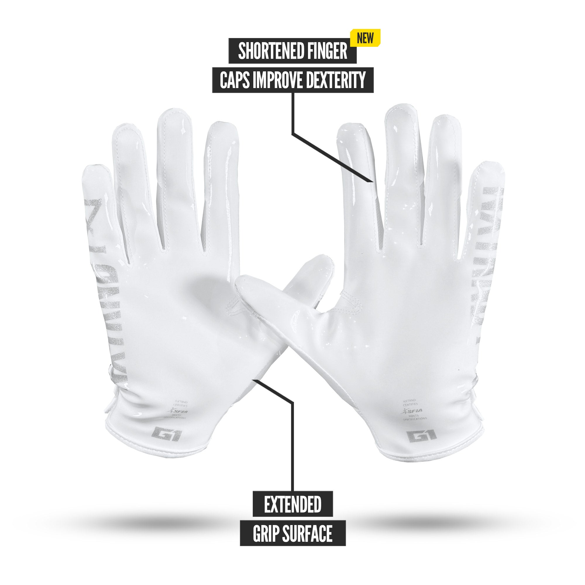 NXTRND G1® Pro Football Gloves White