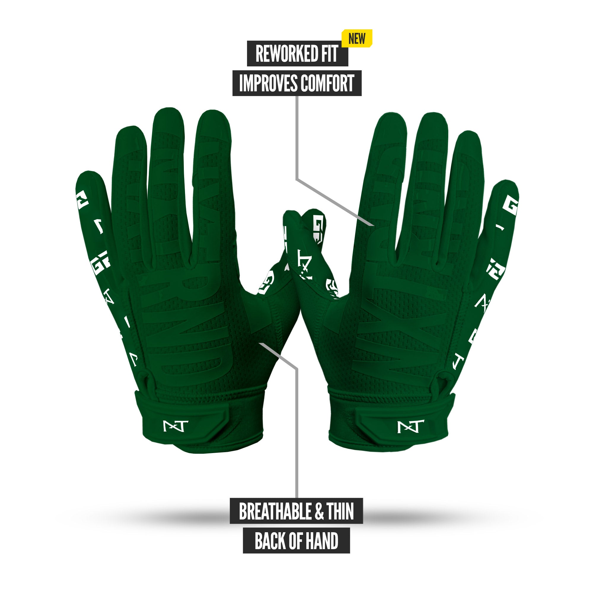 NXTRND G2® Pro Football Gloves Dark Green