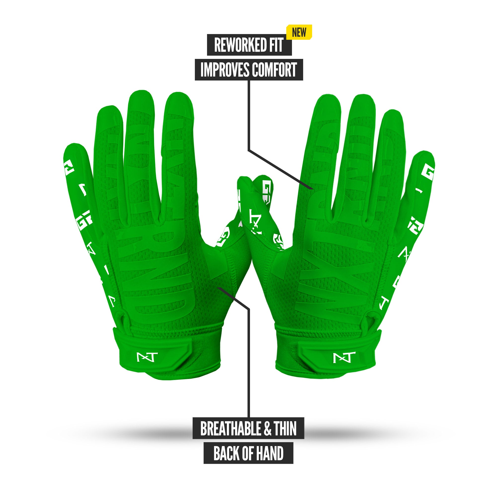 NXTRND G2® Pro Football Gloves Green