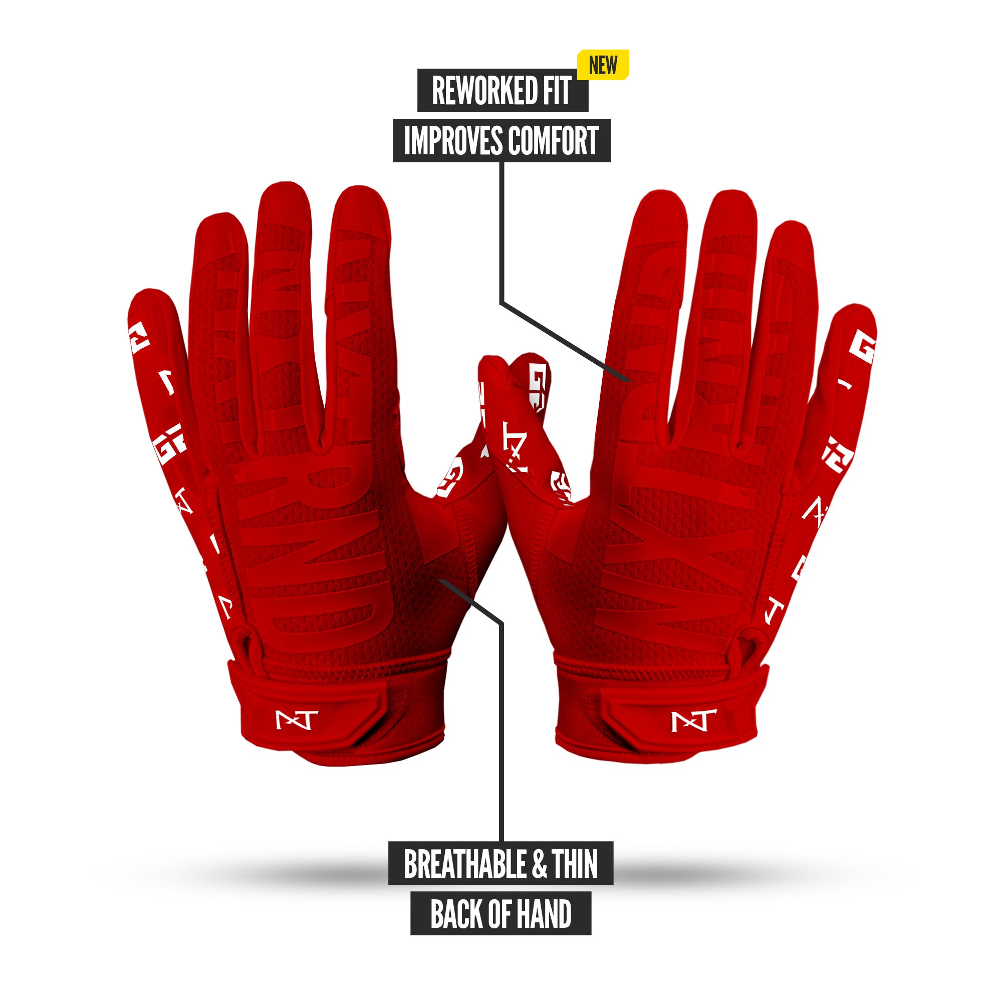 NXTRND G2® Pro Football Gloves Red
