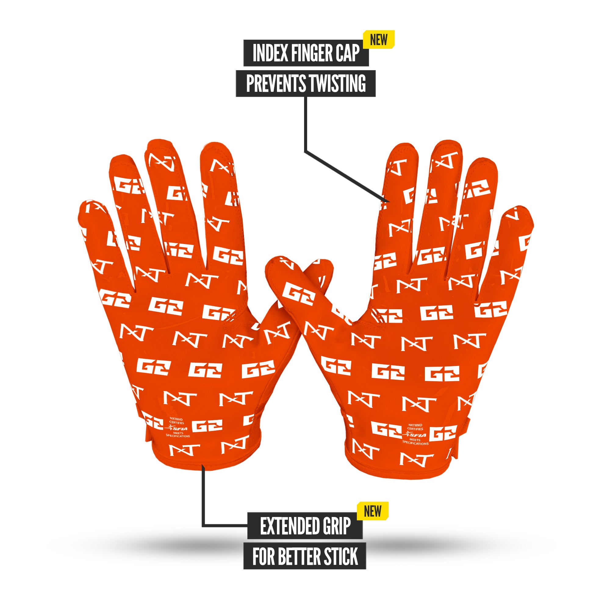 NXTRND G2® Pro Football Gloves Orange