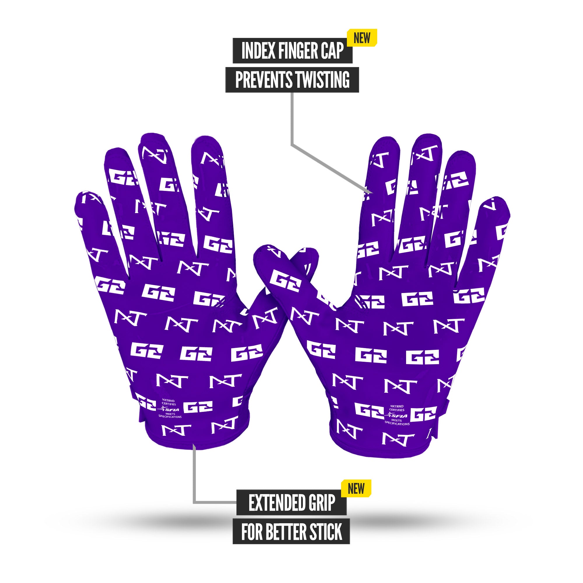 NXTRND G2® Pro Football Gloves Purple