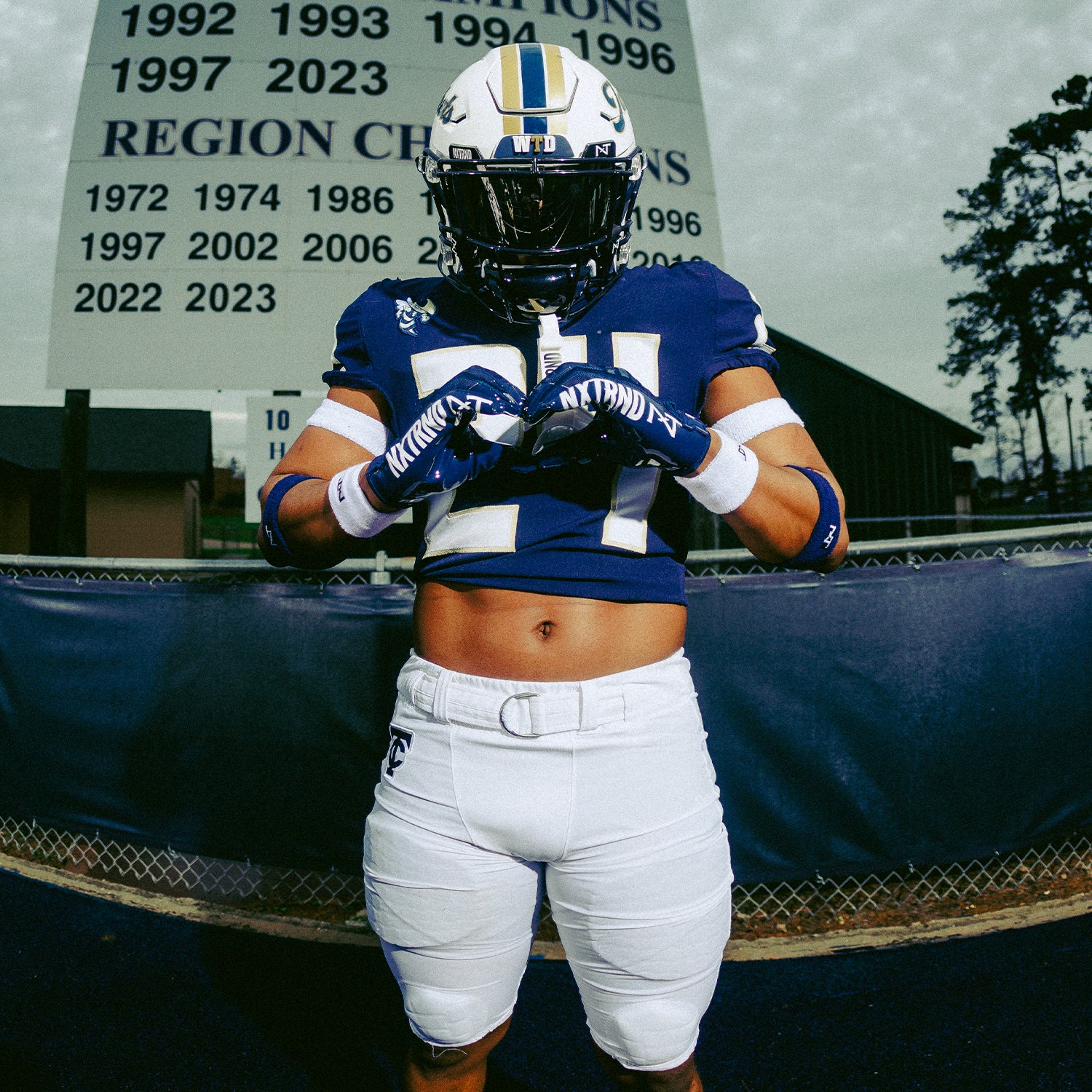 NXTRND G1® Pro Football Gloves Navy Blue