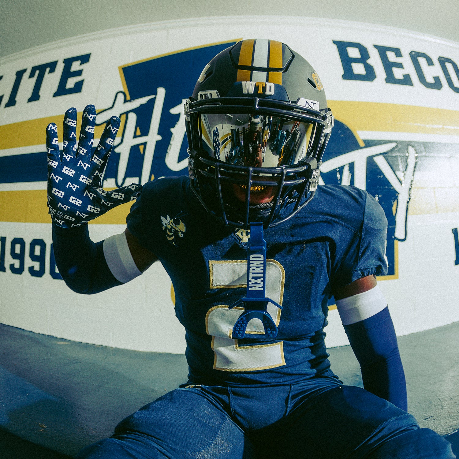 NXTRND G2® Pro Football Gloves Navy Blue