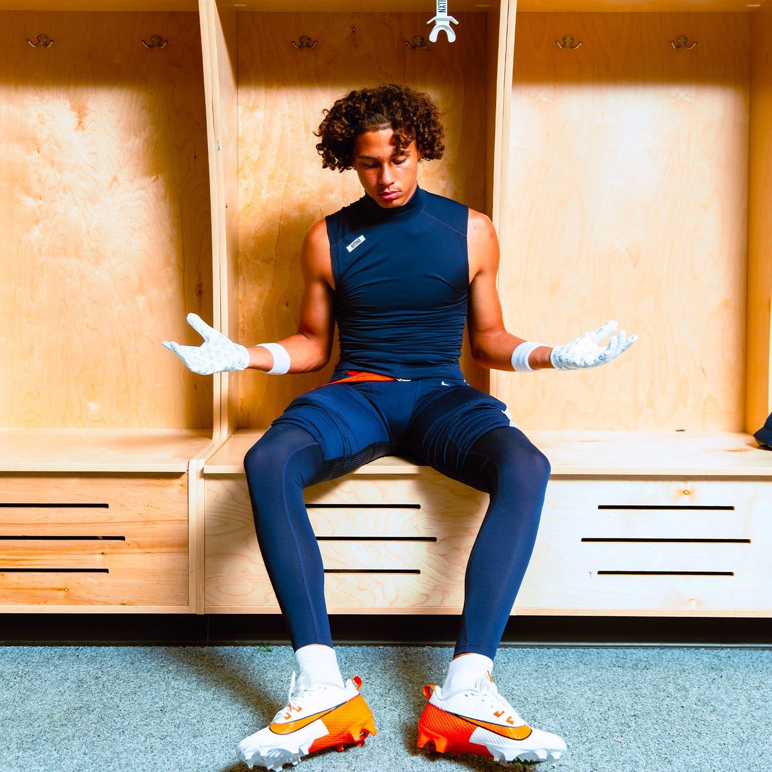 Nxtrnd Core Turtleneck Compression Sleeveless Navy Blue