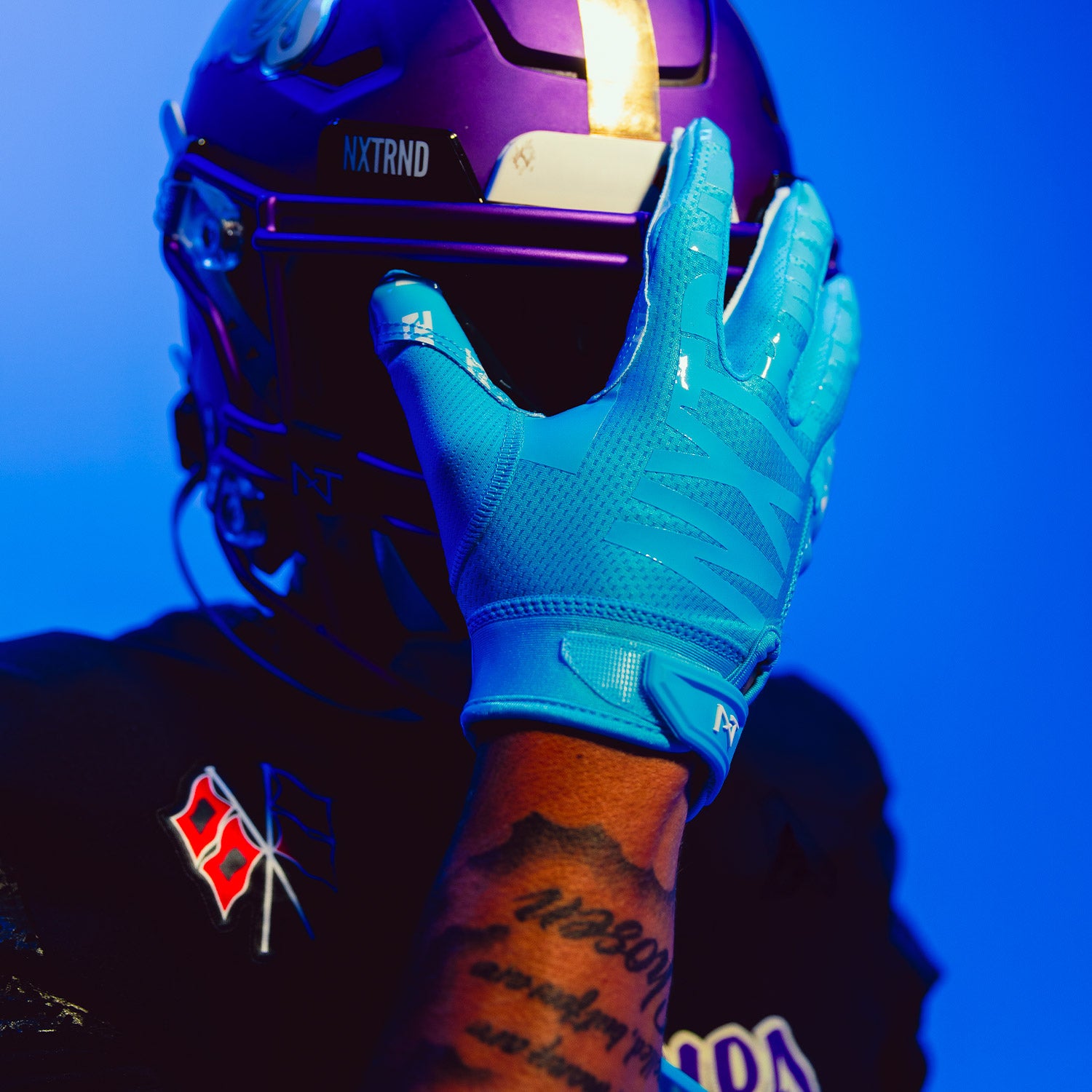 NXTRND G2® Pro Football Gloves Neon Blue