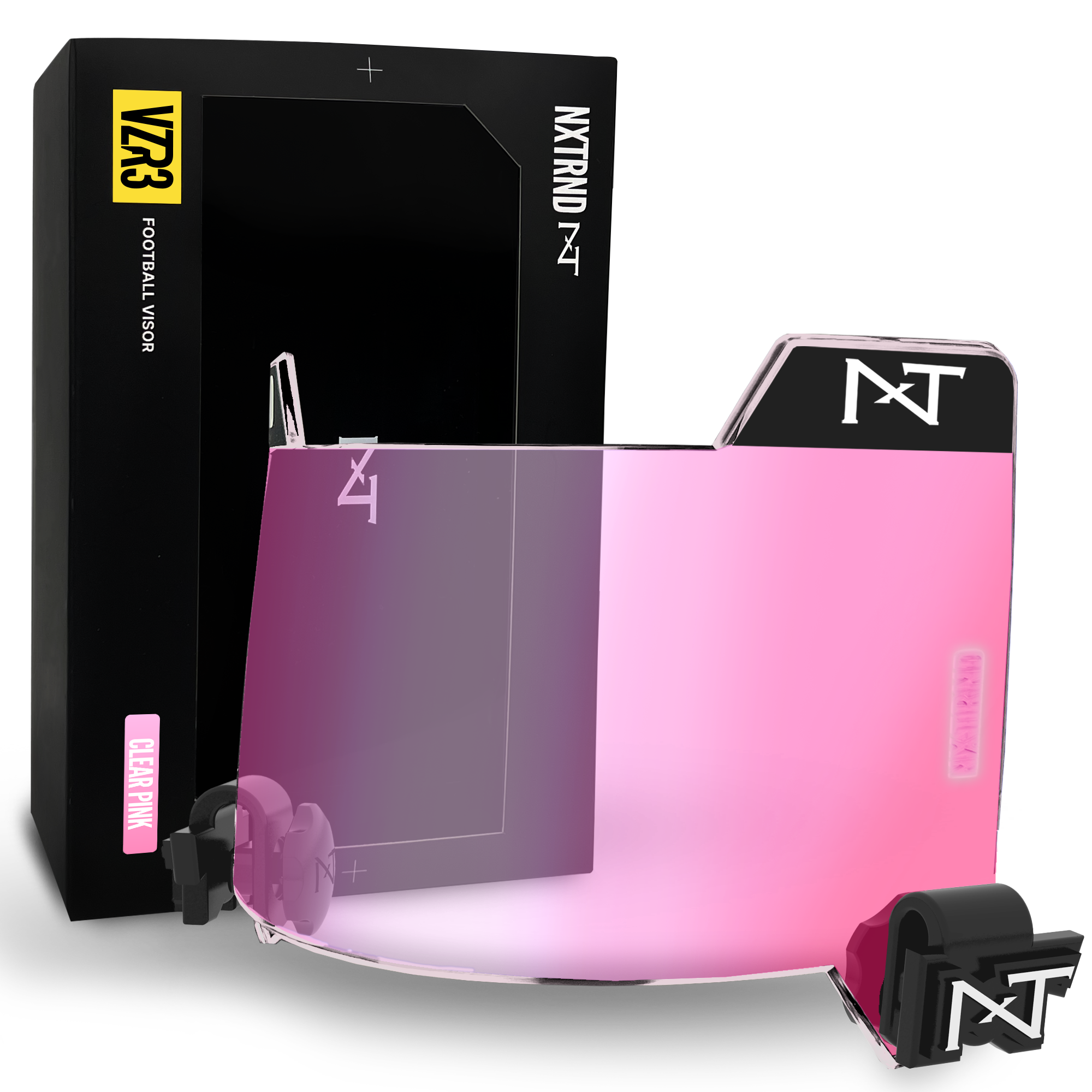 NXTRND VZR3® Football Visor Clear Pink