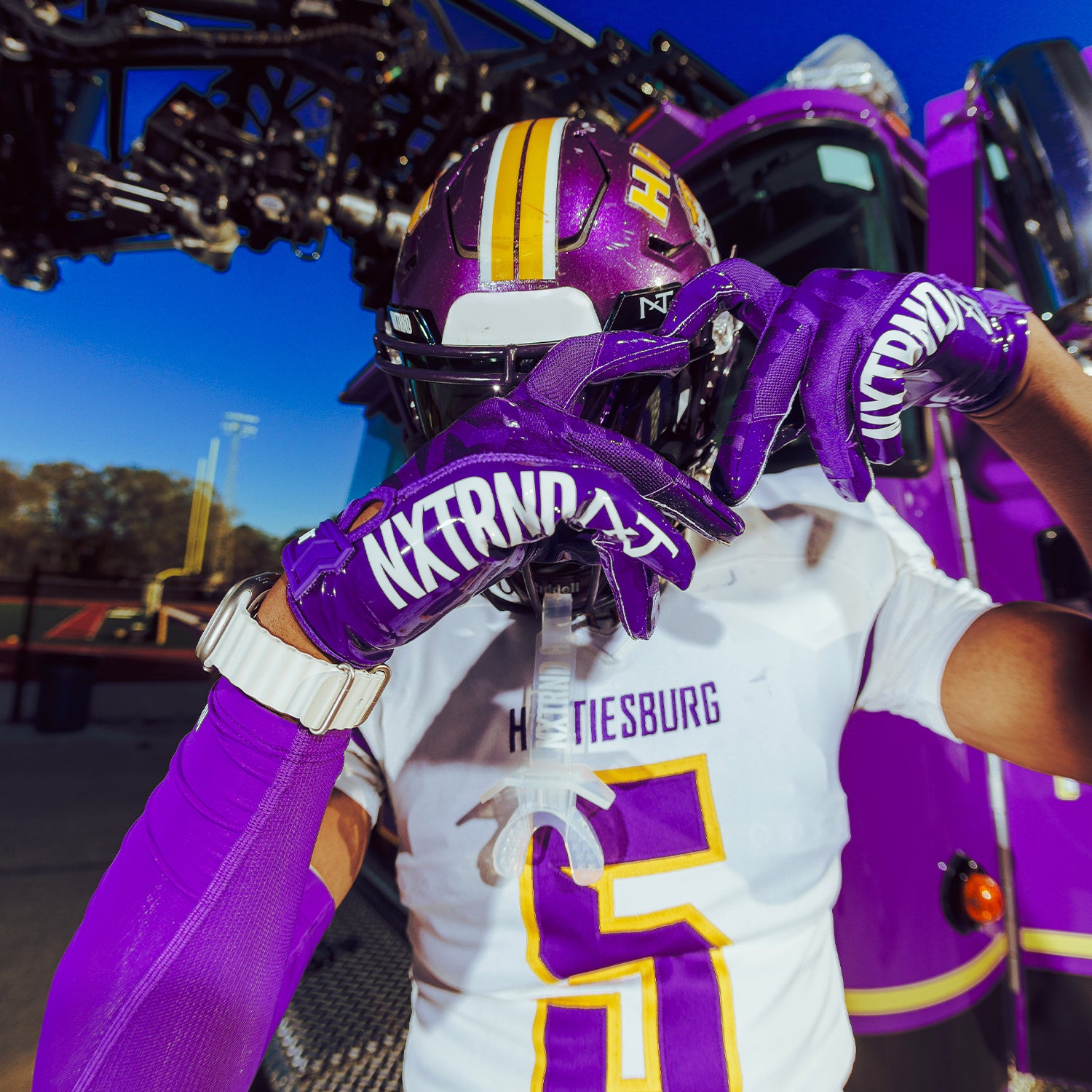 NXTRND G1® Pro Football Gloves Purple