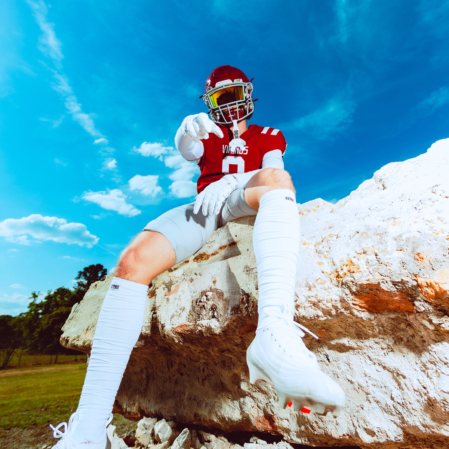 NXTRND XTD® Scrunch Football Socks White