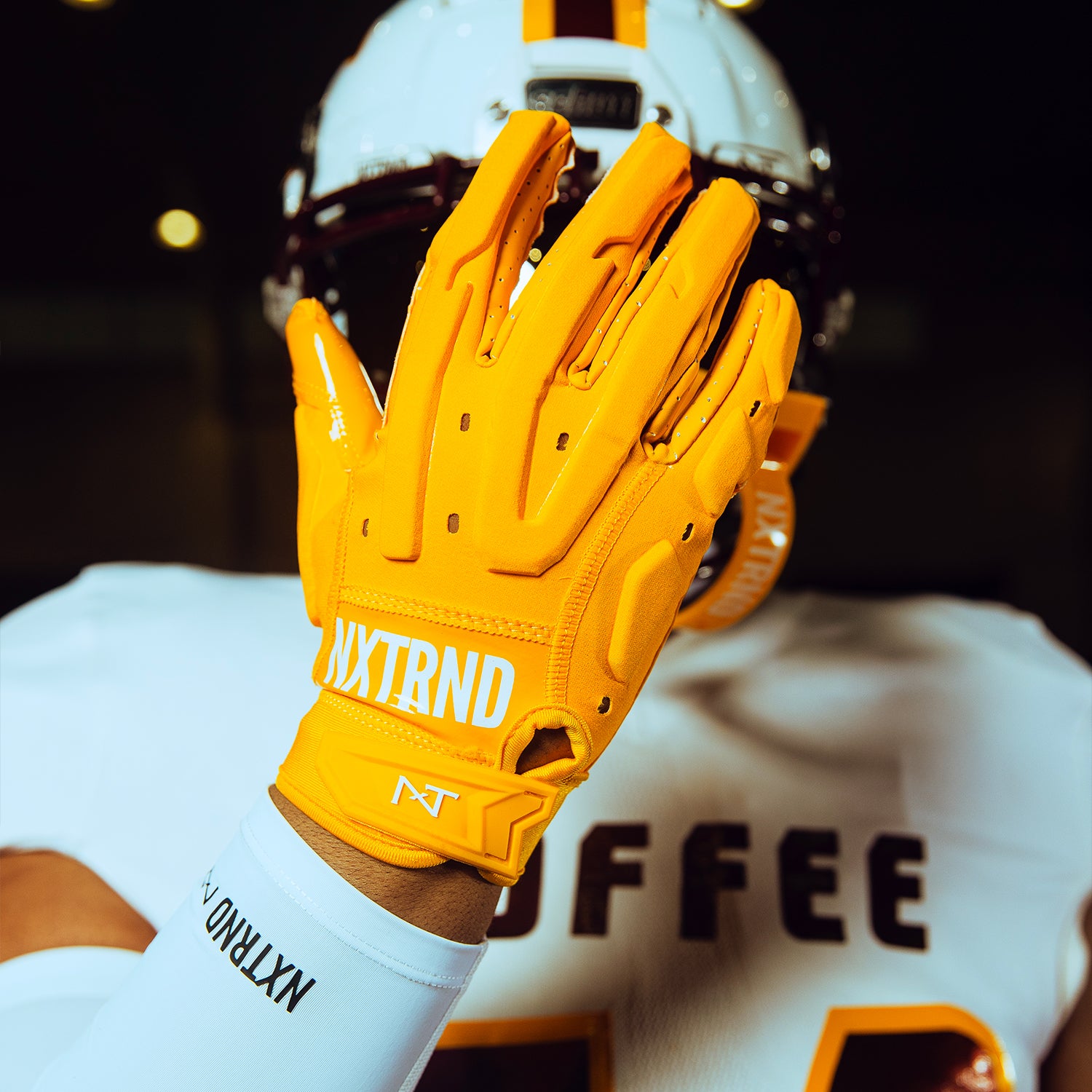 NXTRND G3® Pro Padded Football Gloves Yellow