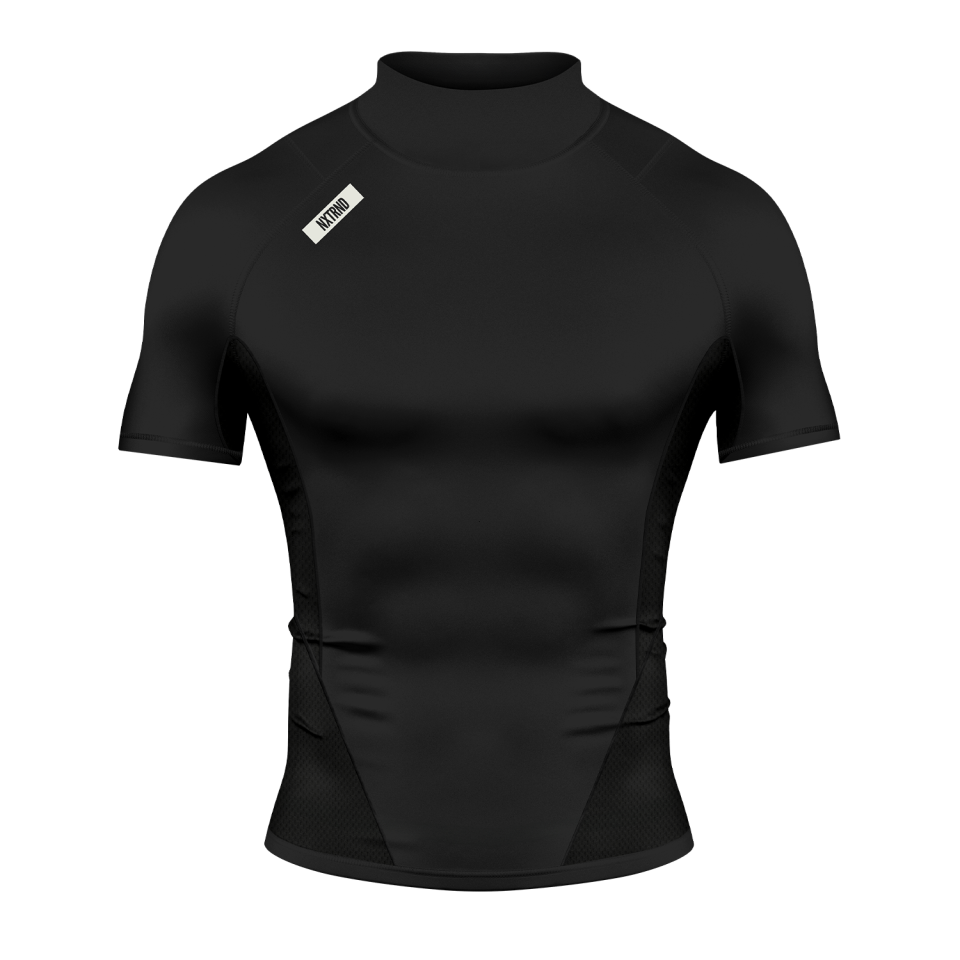 Nxtrnd Core Turtleneck Compression Short Sleeve Black