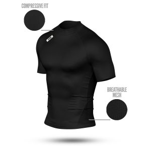 Nxtrnd Core Turtleneck Compression Short Sleeve Black