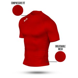 Nxtrnd Core Turtleneck Compression Short Sleeve Red