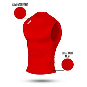 Nxtrnd Core Turtleneck Compression Sleeveless Red