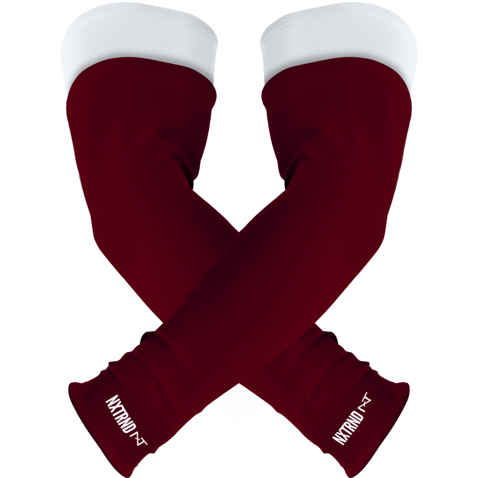Double Arm Sleeves Maroon (1 Pair)