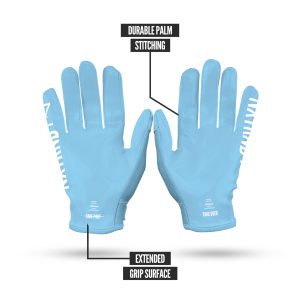 G1® Youth Football Gloves Columbia Blue