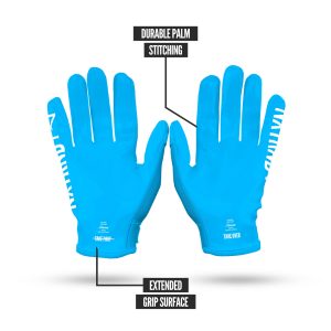 G1® Youth Football Gloves Neon Blue