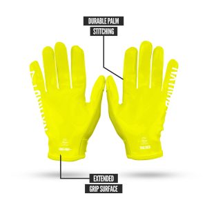 G1® Youth Football Gloves Neon Yellow