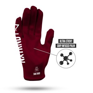 G1® Youth Football Gloves Maroon