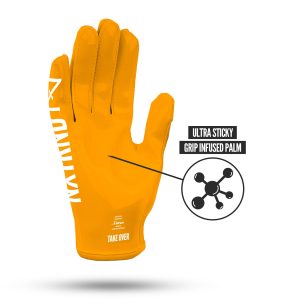 G1® Youth Football Gloves Yellow