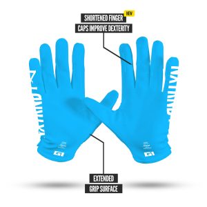 G1® Pro Football Gloves Neon Blue