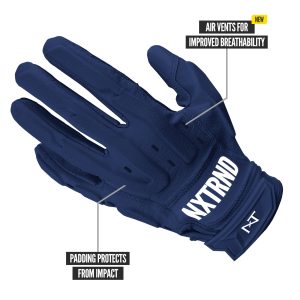 G3® Pro Padded Football Gloves Navy Blue