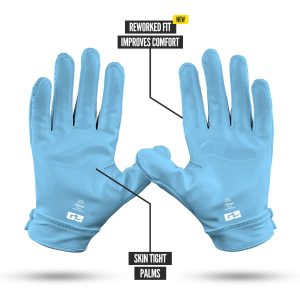 G3® Pro Padded Football Gloves Columbia Blue