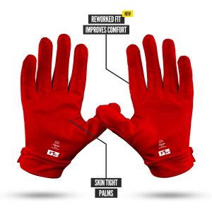 G3® Pro Padded Football Gloves Red
