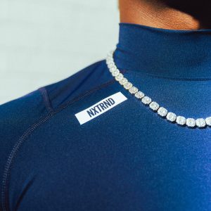 Nxtrnd Core Turtleneck Compression Short Sleeve Navy Blue