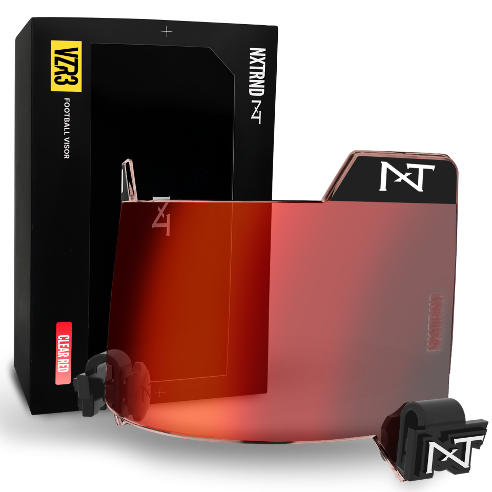 VZR3® Football Visor Clear Red