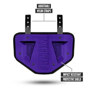 B-PLATE® Football Back Plate Chrome Purple